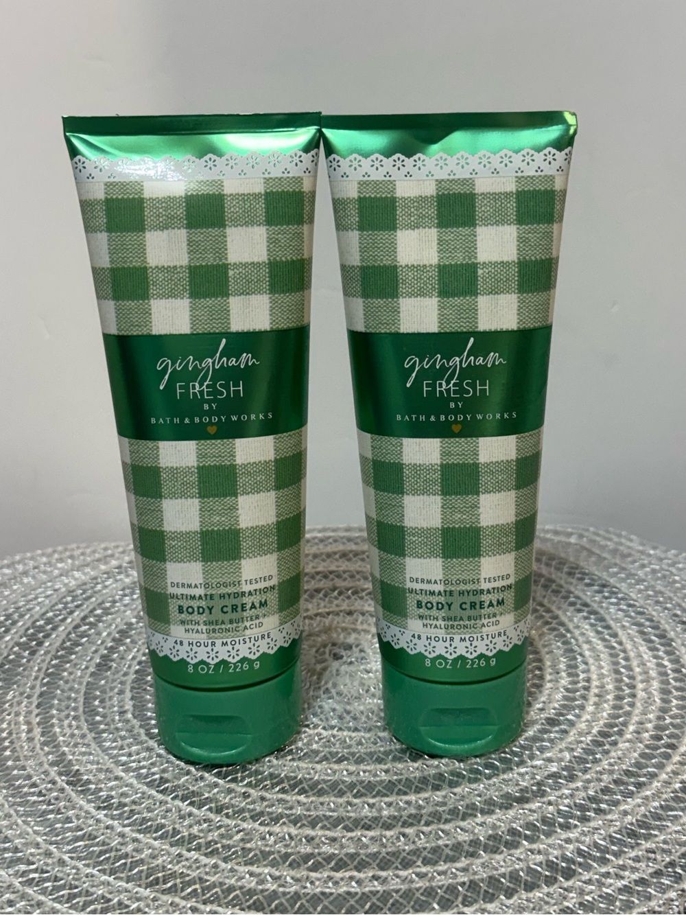 BBW Gingham Fresh Body Cream Set of 2 NWT